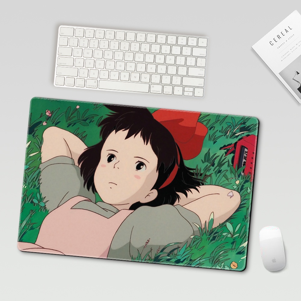 Miếng Lót Chuột Và Bàn Phím Cao Su Họa Tiết Hoạt Hình anime Dễ Thương 37*25cm