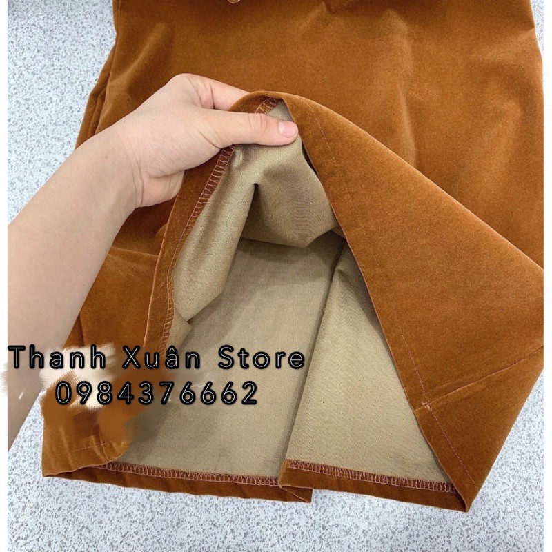 Váy Nhung Đầm nhung cổ vuông tay lưới chấm bi cao cấp cho nữ | BigBuy360 - bigbuy360.vn