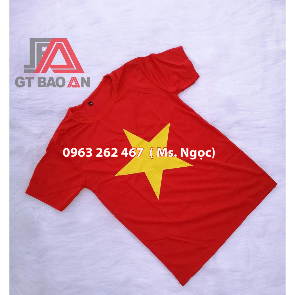 [Từ 35-75kg] Áo Thun Cờ Đỏ Sao Vàng Vải Cotton/Thun Siêu Mềm Mát Giá Rẻ Có Đủ Size