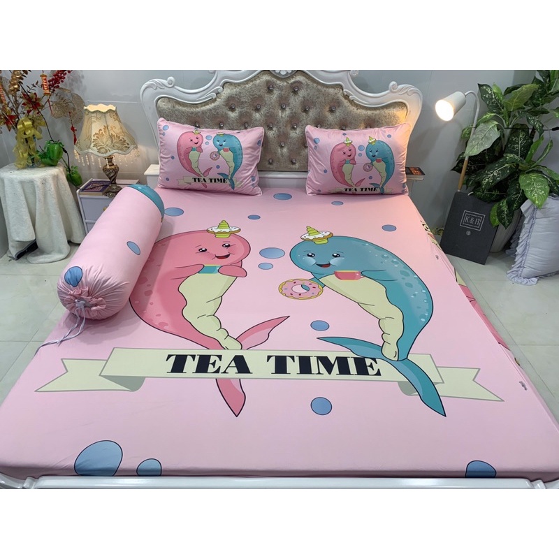 ga gối thun lạnh 5D cao cấp mẫu bé