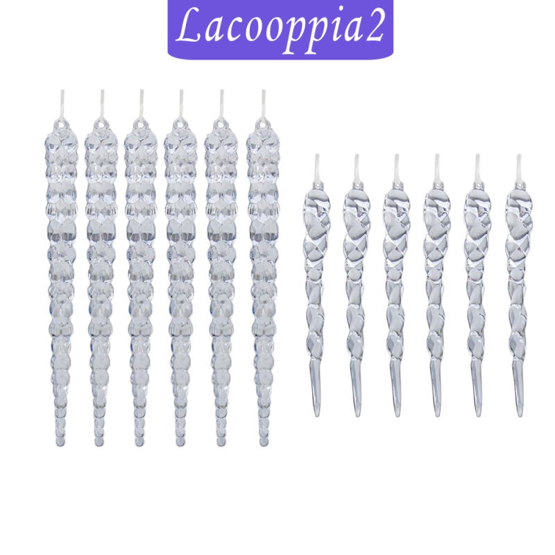 Icicle Ornaments Acrylic Crystal Christmas Tree Ornament Clear Hanging Decor