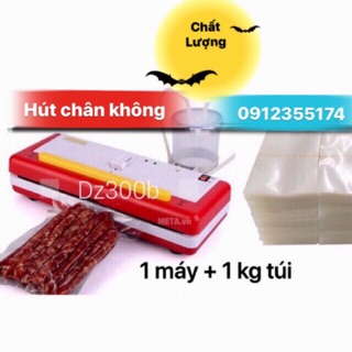 MÁY HÚT CHÂN KHÔNG DZ300B và 1kg túi (Hút được tất cả các loại túi thực phẩm)