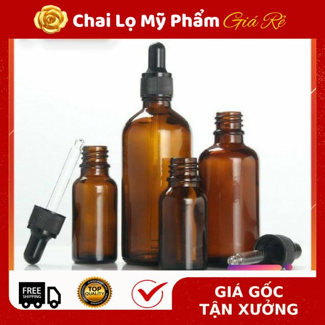 Lọ Chiết Serum ❤ RẺ VÔ ĐỊCH ❤ [30ml,50ml] ọ đựng tinh dầu bóp giọt khoen đen , lọ chiết serm, , phụ kiện du lịch