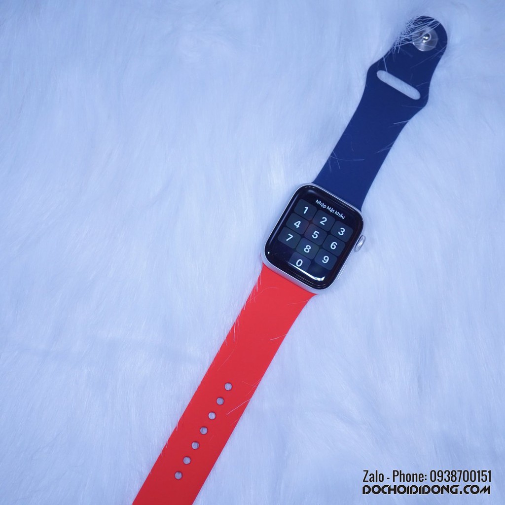 Dây đeo silicon Dual Color 2 màu dành cho Apple Watch 38mm 40mm 42mm 44mm