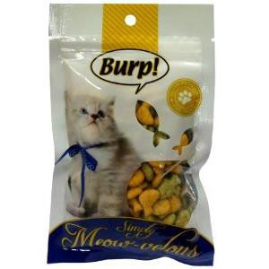 [vị cá hồi mix catnip] Thức ăn vặt cho mèo BURP - CAT BISCUITS-2 IN 1 SALMON &amp; CATNIP FLAVOR - 50g