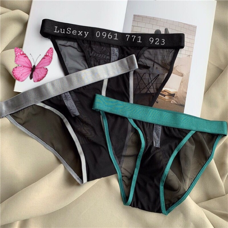 QUẦN LÓT LỌT KHE XUYÊN THẤU TRONG SUỐT Sang Chảnh Cao Cấp, Quần lót nữ ren tàng hình xuyên thấu sexy gợi cảm màu đen da