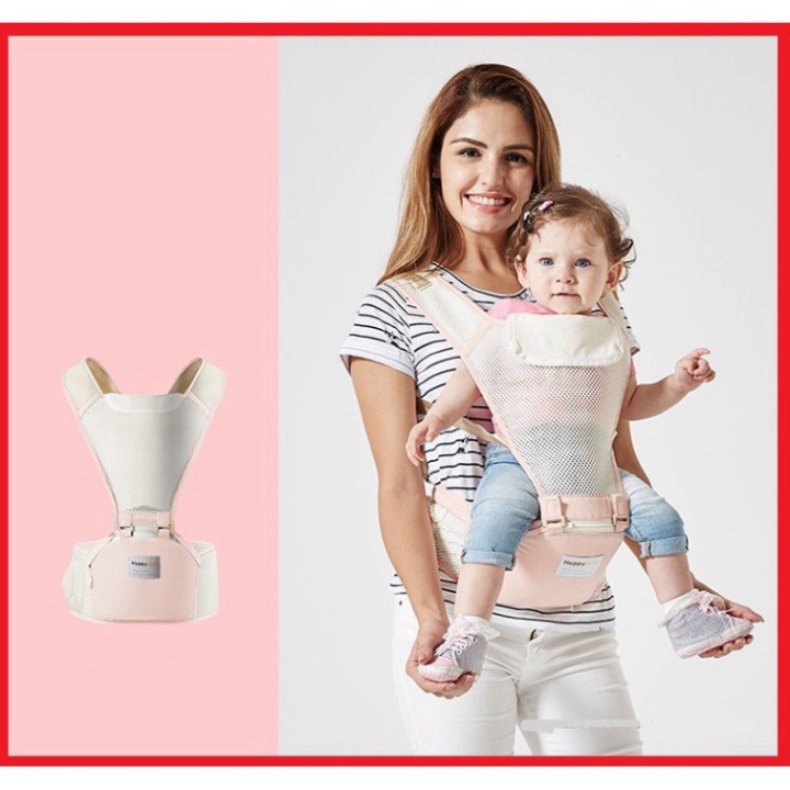 Địu em bé, địu ngồi chống gù thoáng mát cho bé 0-36 tháng Babyjoy Mart