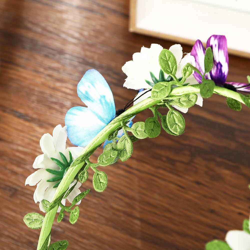 Haimeikang Cài tóc cô dâu đính phụ kiện hoa lá bướm sáng tạo thời trang