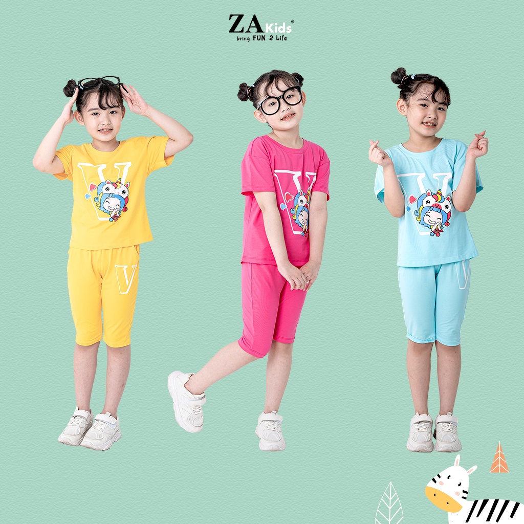 Bộ Quần Áo Thun Ngắn Tay Bé Gái (2-10 Tuổi) ZA Kids A429T/ZA22188TN
