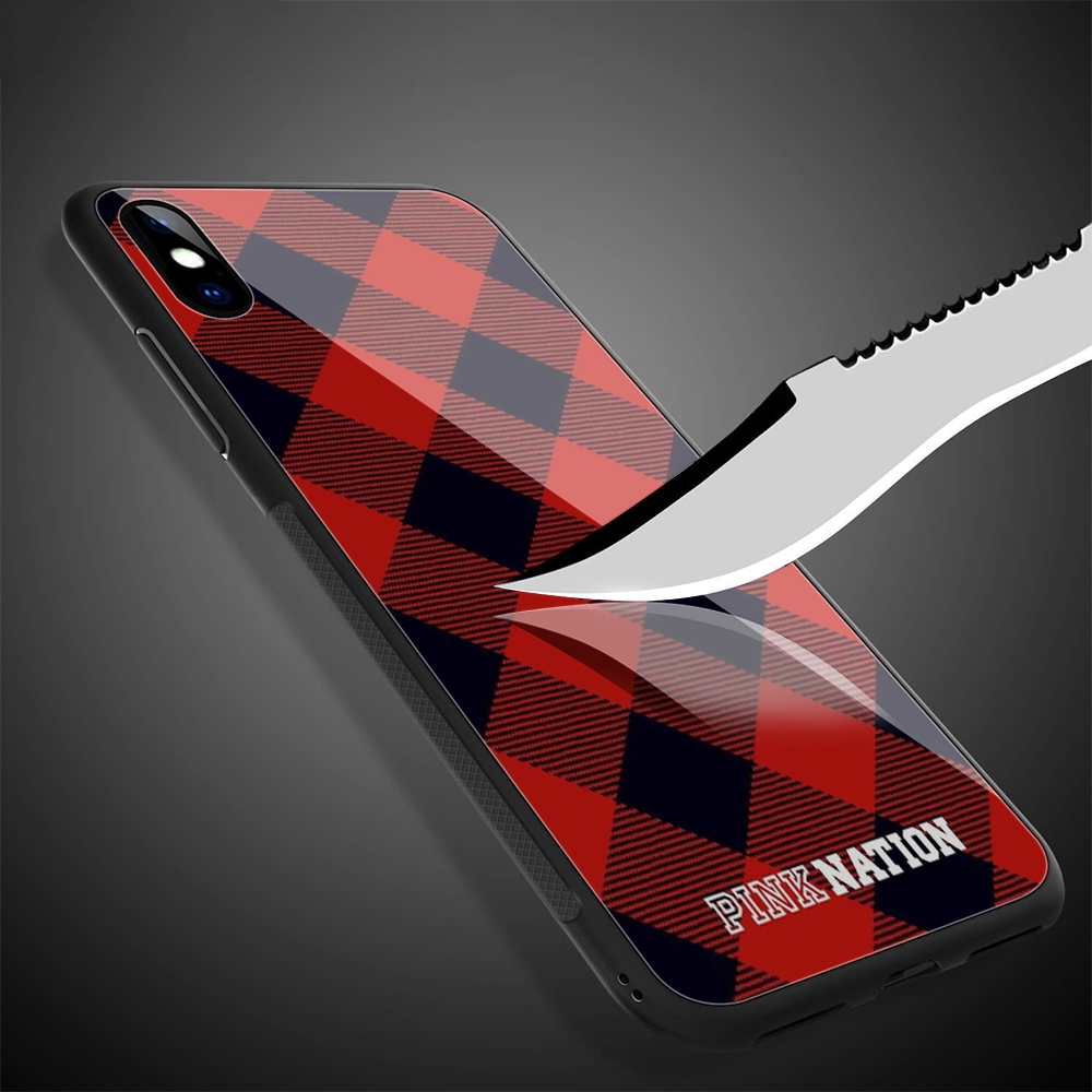 OPPO A3S A5 A37 Neo 9 A39 A57 A5S A7 A77 F3 F5 A73 F7 F9 F11 Pro glass case 122U Red lattice