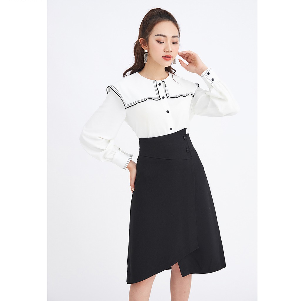 Áo sơ mi nữ công sở 92WEAR đủ màu, đủ size, thiết kế cổ thủy thủ ASA1478