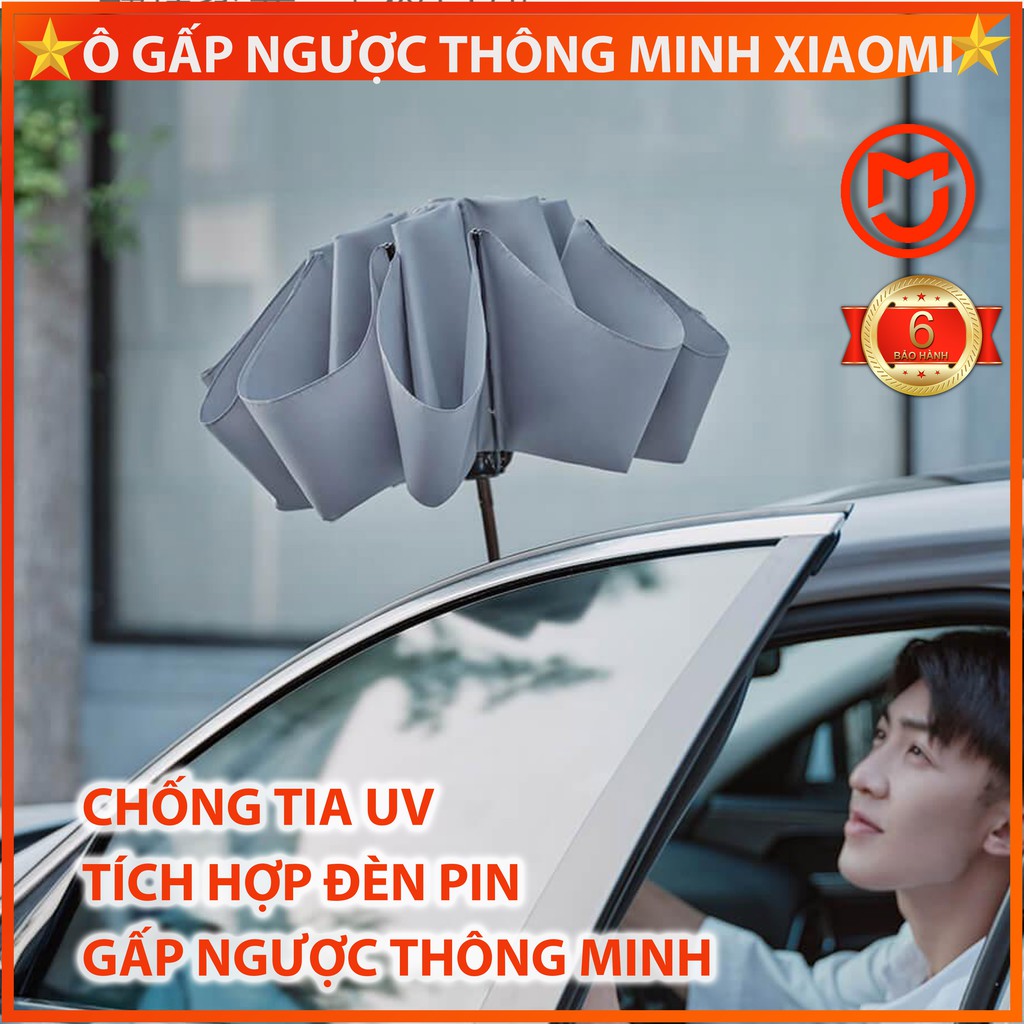 ✅[2020] Ô gấp ngược Xiaomi 90Point, ô dù tự động tích hợp đèn LED ban đêm, Chống tia UV