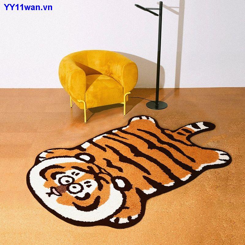 Thảm Lót Sàn Nhà Tắm / Phòng Ngủ Thấm Hút Tốt Chống Trượt Họa Tiết Chú Hổ Dễ Thương Cho Bé