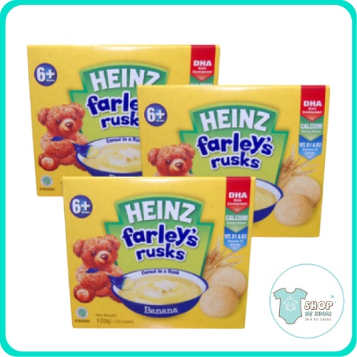 Bánh Quy Ăn Dặm Heinz Farley's Rusks 120g Cho Bé Ăn Dặm Từ 6 Tháng Tuổi Date 4/2023 - ShopMekhoai