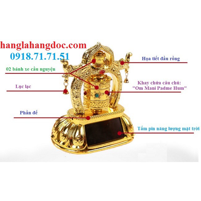 Vòng kinh luân xoay, dùng năng lượng mặt trời