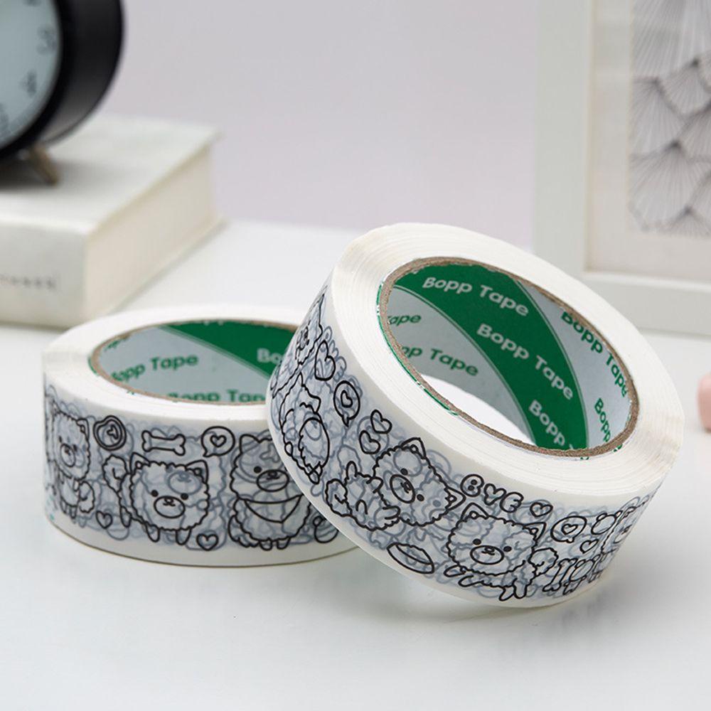 Hộp Cuộn Băng Keo Dán Hoạ Tiết Hoạt Hình Cún Con Xinh Xắn