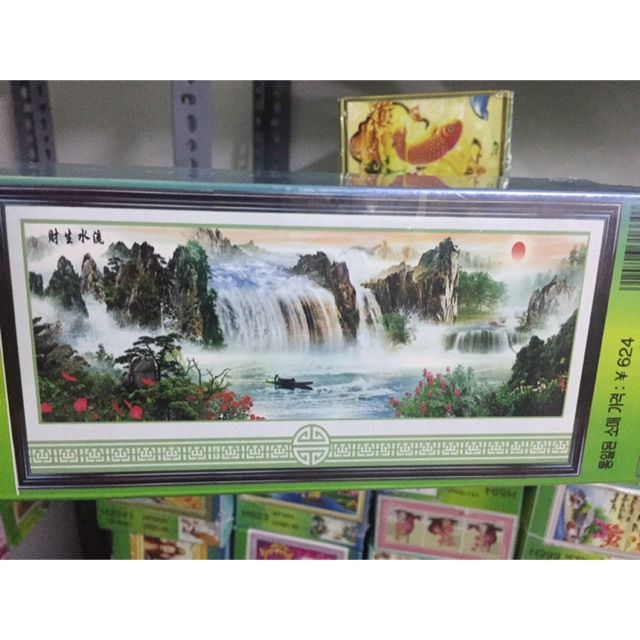 Tranh đính đá H661 - Lưu thủy sinh tài