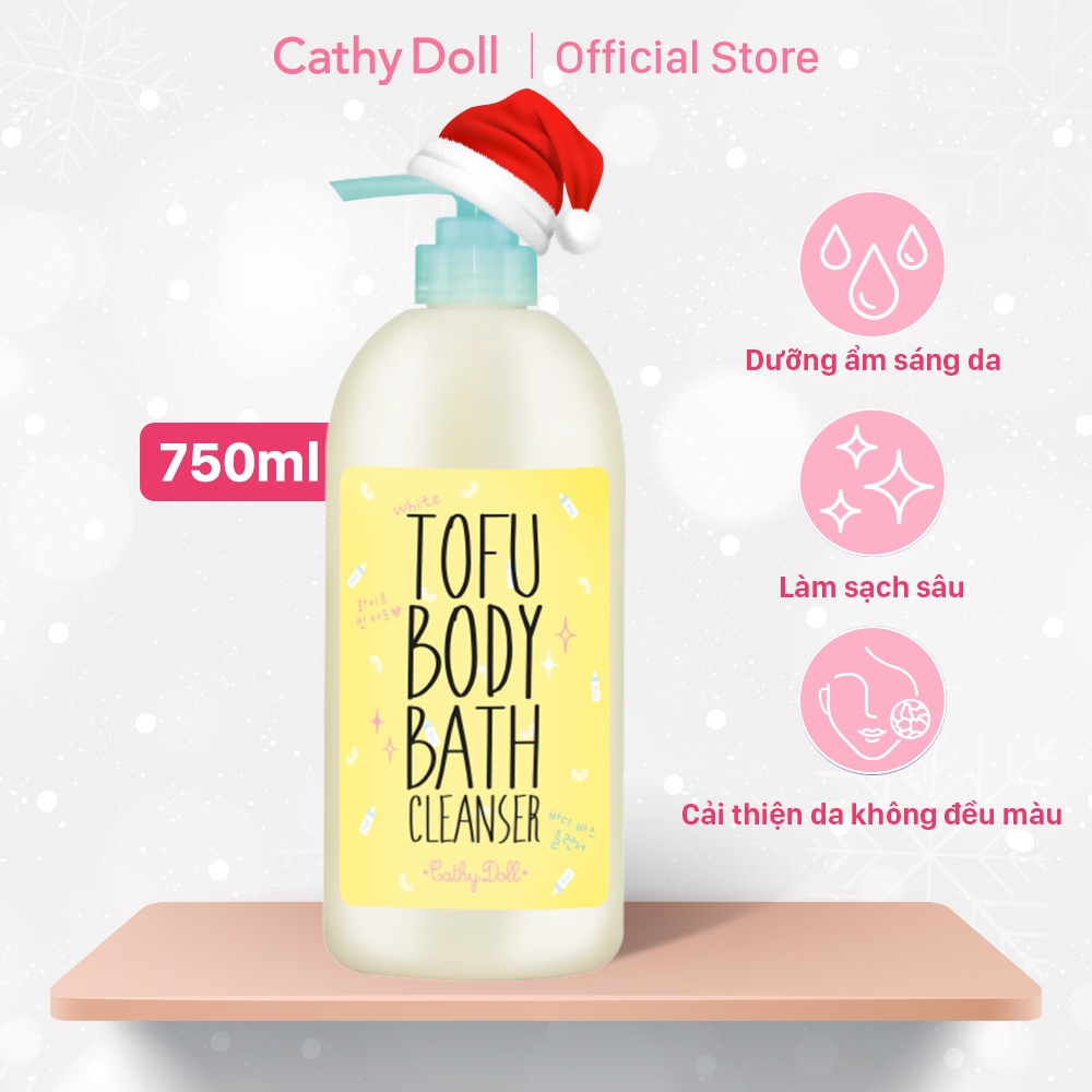 [Mã LTP50 giảm 50000 đơn 150000] Sữa tắm đậu phụ Cathy Doll White Tofu Body Bath Cleanser 750ml