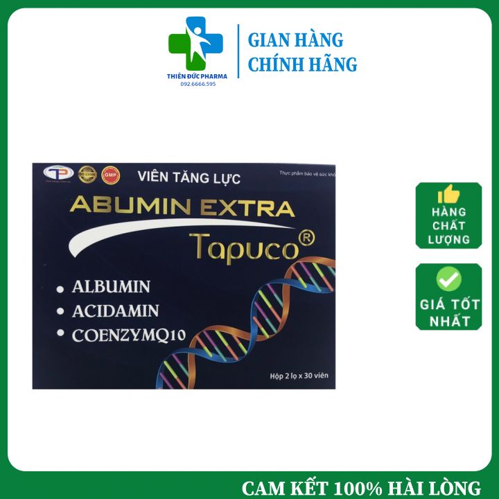 Abumin Extra Tapuco Hộp 30 Viên - Bổ Sung Albumin Và Các Dưỡng Chất Cho Cơ Thể