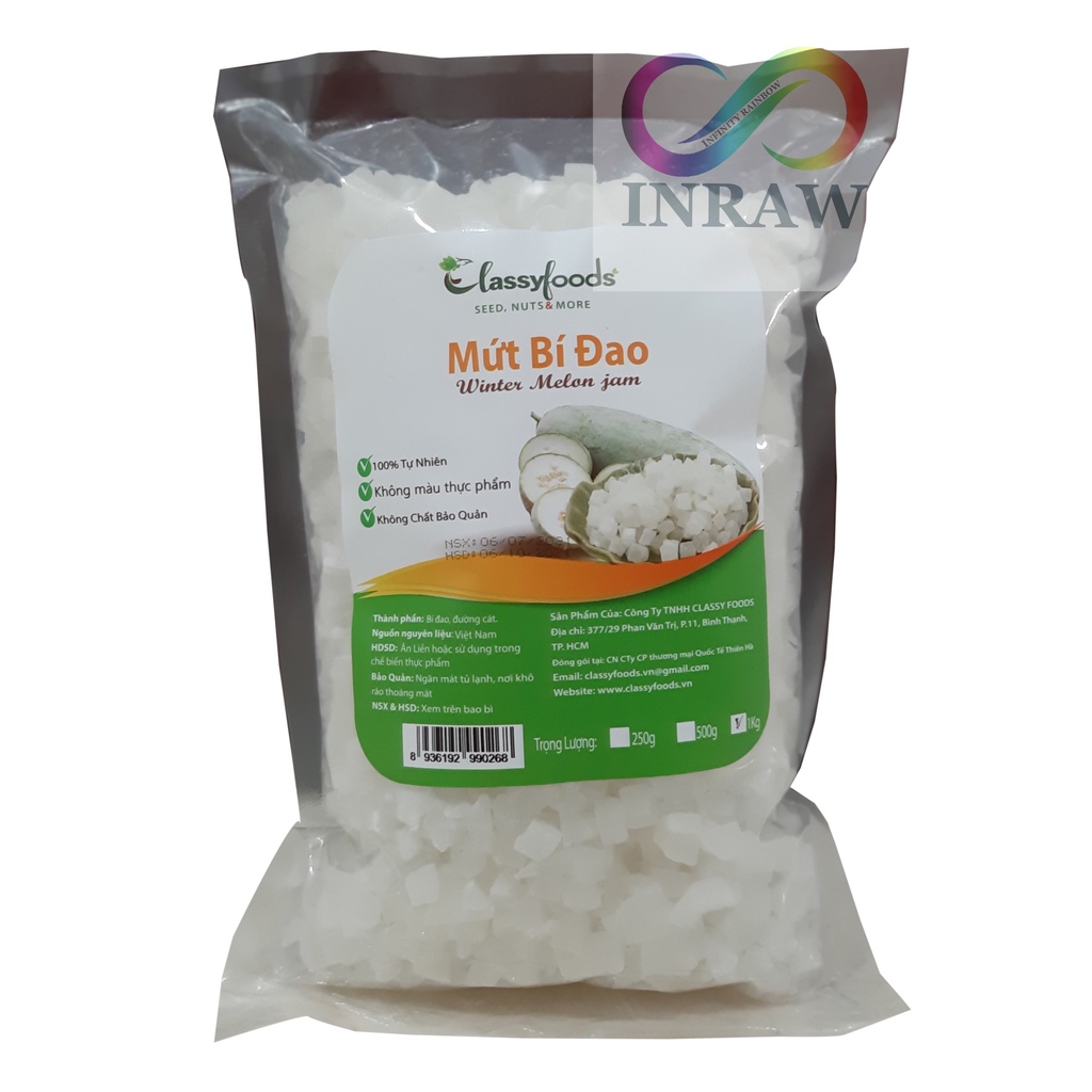 Mứt Bí Hạt Lựu Làm Nhân Bánh Túi 1kg - Giao thương hiệu ngẫu nhiên