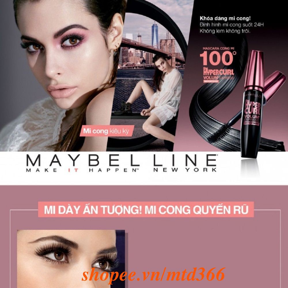 Mascara Maybelline 9.2ml Làm Dài Và Cong Mi Hyper Curl. | BigBuy360 - bigbuy360.vn