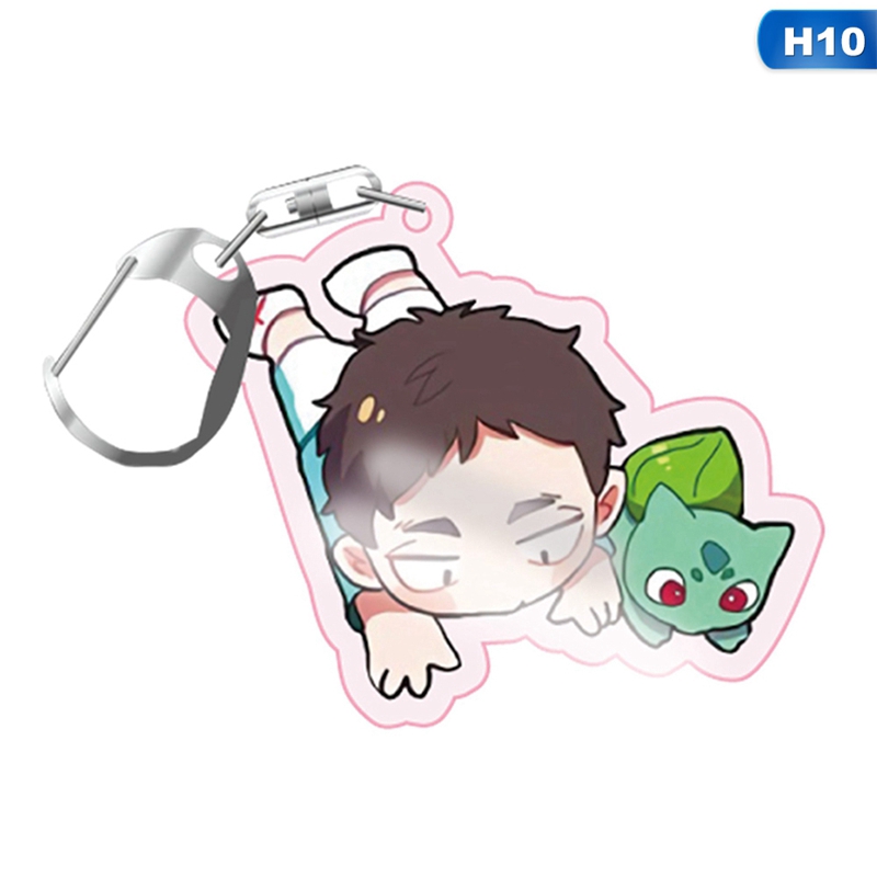 flowersqueen Móc Khóa Gắn Hình Các Nhân Vật Hoạt Hình Bóng Chuyền Haikyuu!!