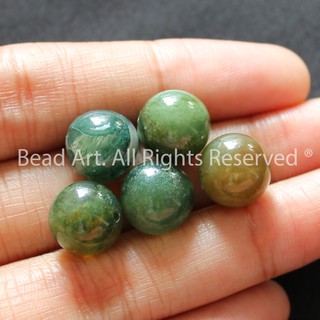 [1 Hạt] Moss Agate Xanh Lá 10MM/8MM, Mệnh Hoả, Mộc, Phối Vòng Tay Phong Thuỷ, Chuỗi Hạt S30 - Bead Art (1)