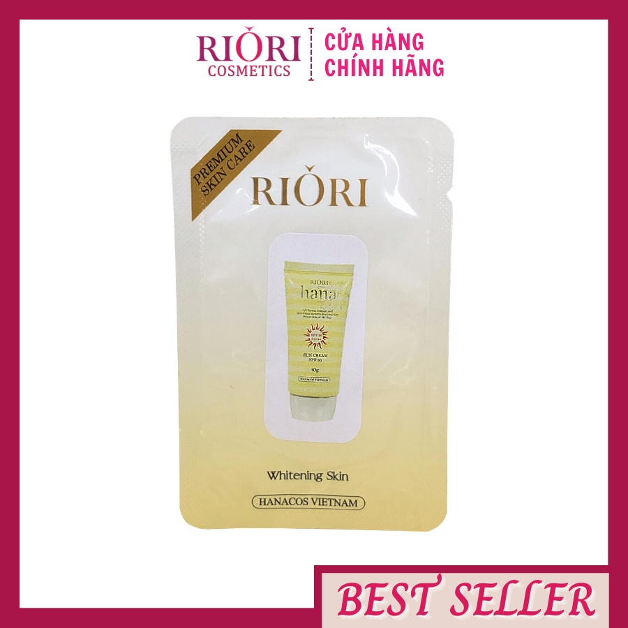 (DẠNG GÓI) Kem Chống Nắng Nâng Tone SPF 50 RIORI HANA - SUN CREAM 1.5g