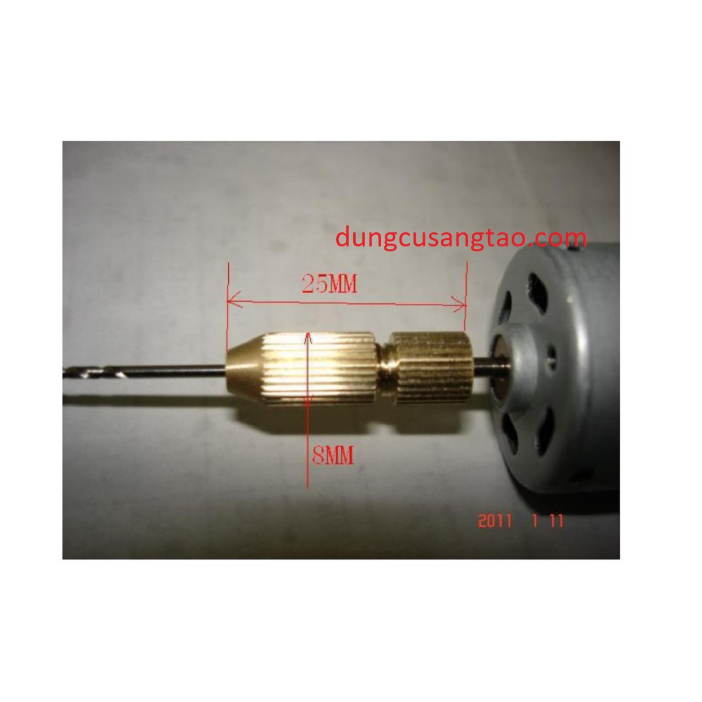 Đầu giữ khoan mini kiểu 1 nhiều kích thước / Đầu kẹp mũi khoan dùng cho motor mini trục 2mm 2.3mm 3.17mm