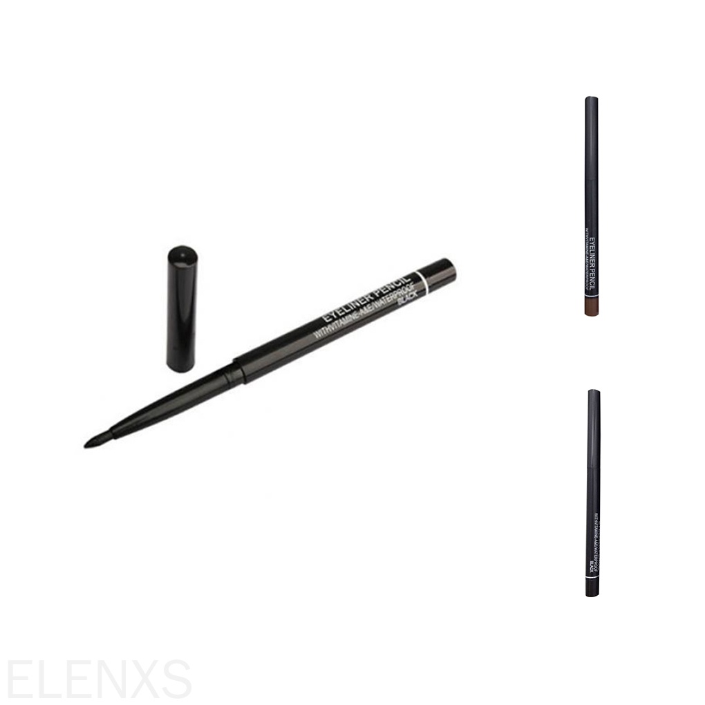 [Hàng mới về] Chì Kẻ Mắt Vitamin A / E Màu Đen / Nâu Chống Thấm Nước Không Lem Dễ Sử Dụng Cho Người Mới Bắt Đầu