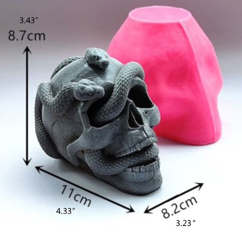 Khuôn Silicone Làm Bánh Hình Đầu Lâu 3D DIY