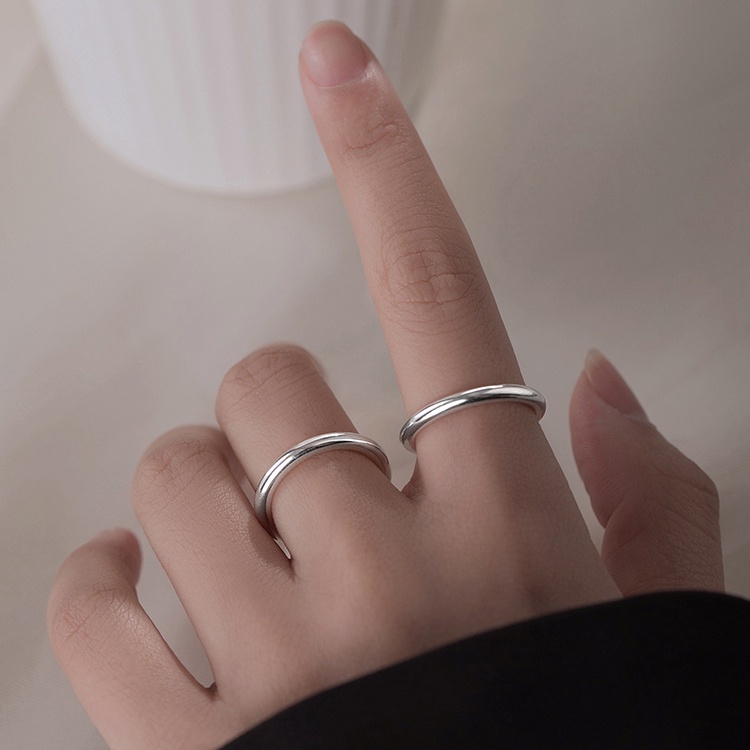 Nhẫn Tròn Lấp Lánh Bằng Đồng Thời Trang Hàn Quốc Cho Nữ