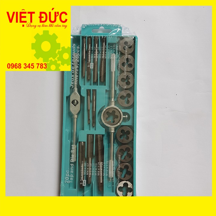 Bộ tay quay taro tạo ren trong và ngoài 20 chi tiết M3-M12