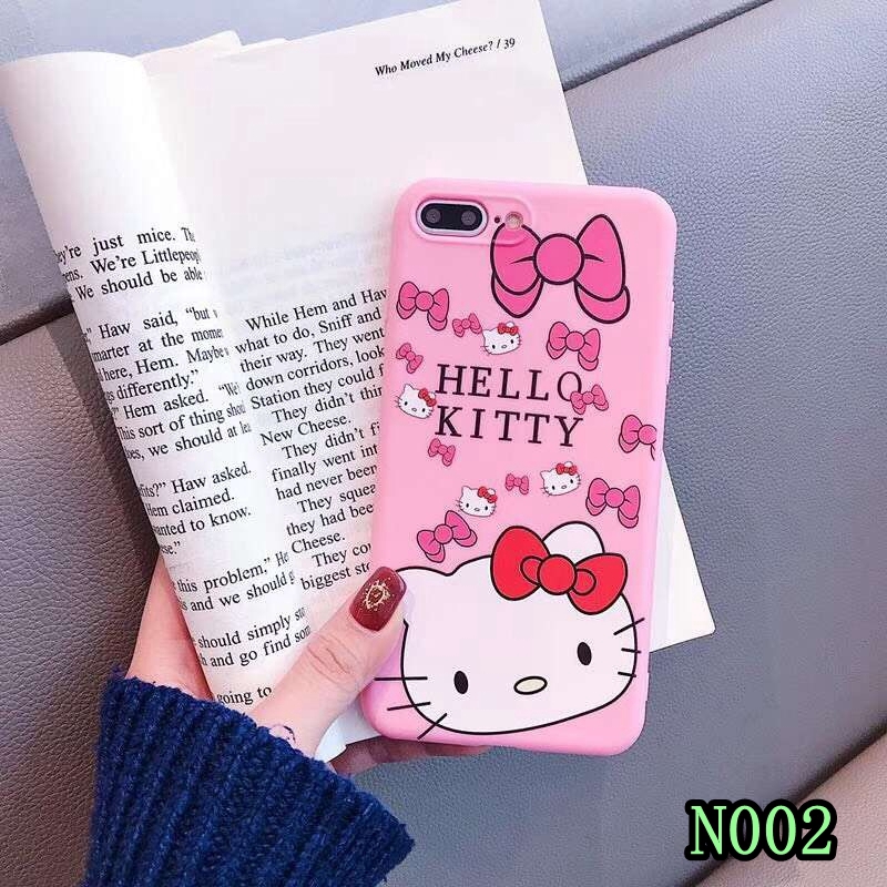 Ốp điện thoại màu hồng in hình Hello Kitty cho iPhone 6 6s 7 8 X XS Max XR