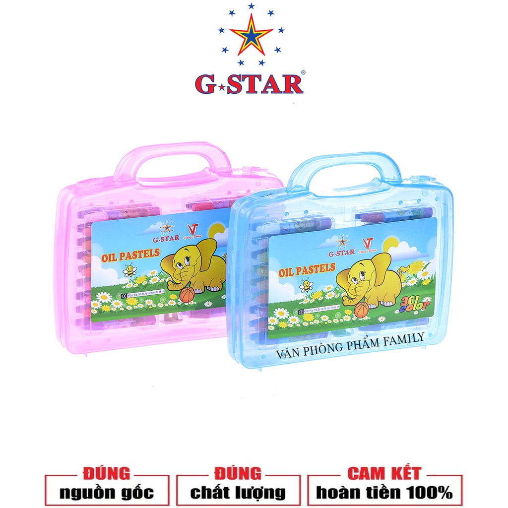 Sáp Dầu hộp nhựa Gstar 36 Màu