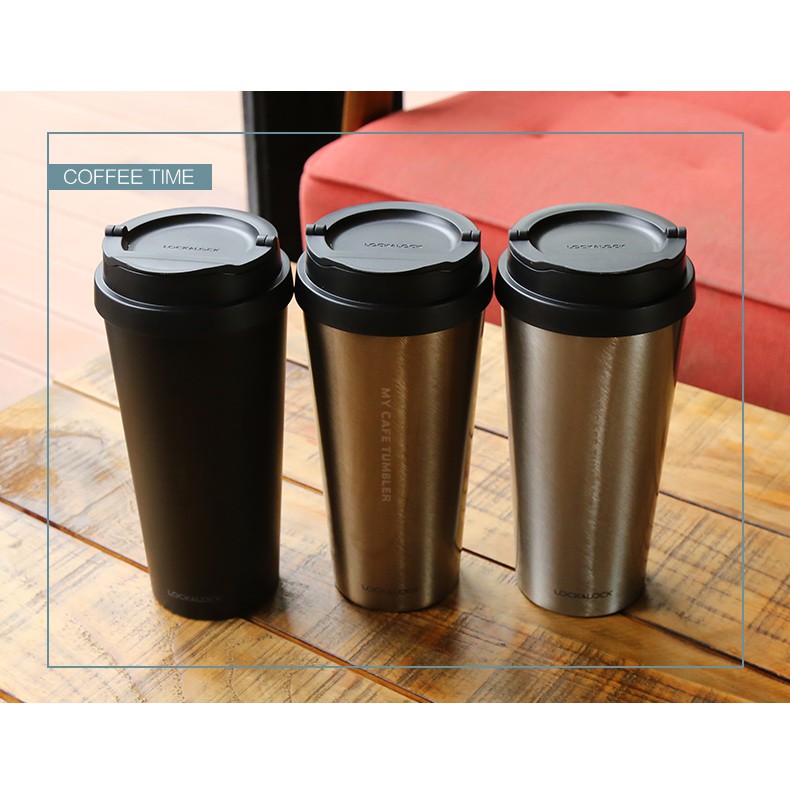 [LIFEMALL1 giảm 12%] Ly Giữ Nhiệt Bằng Thép Không Gỉ Lock&Lock Clip Tumbler (540ml) Bạc LHC4151