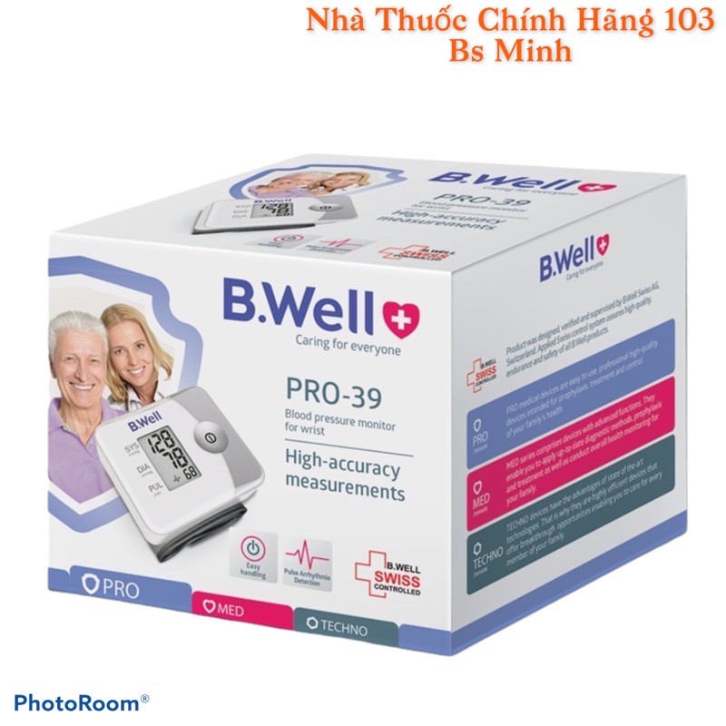 Máy Đo Huyết Áp Cổ Tay Cao Cấp - B.Well Swiss Pro 39 - Hàng Chính Hãng Bảo Hành 05 năm