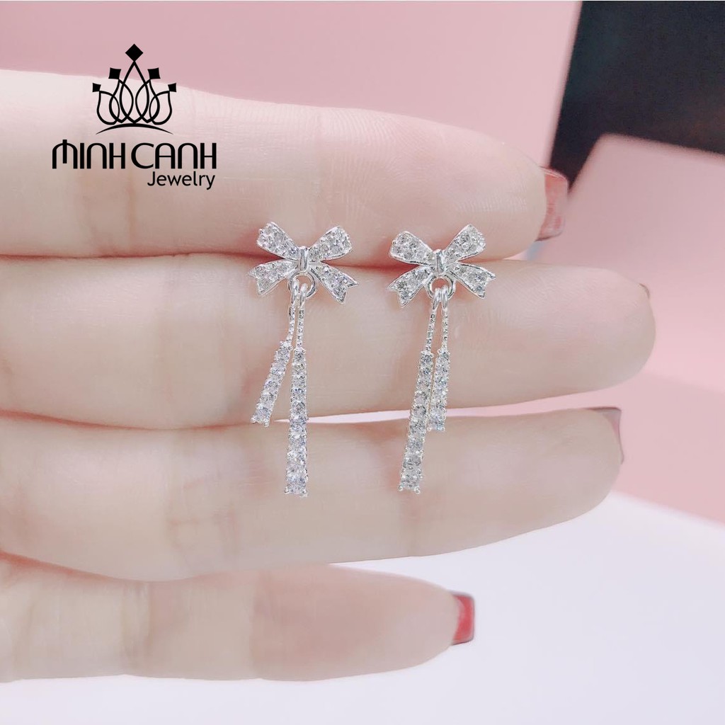 Bông Tai Bạc Nơ Tua Rua - Minh Canh Jewelry