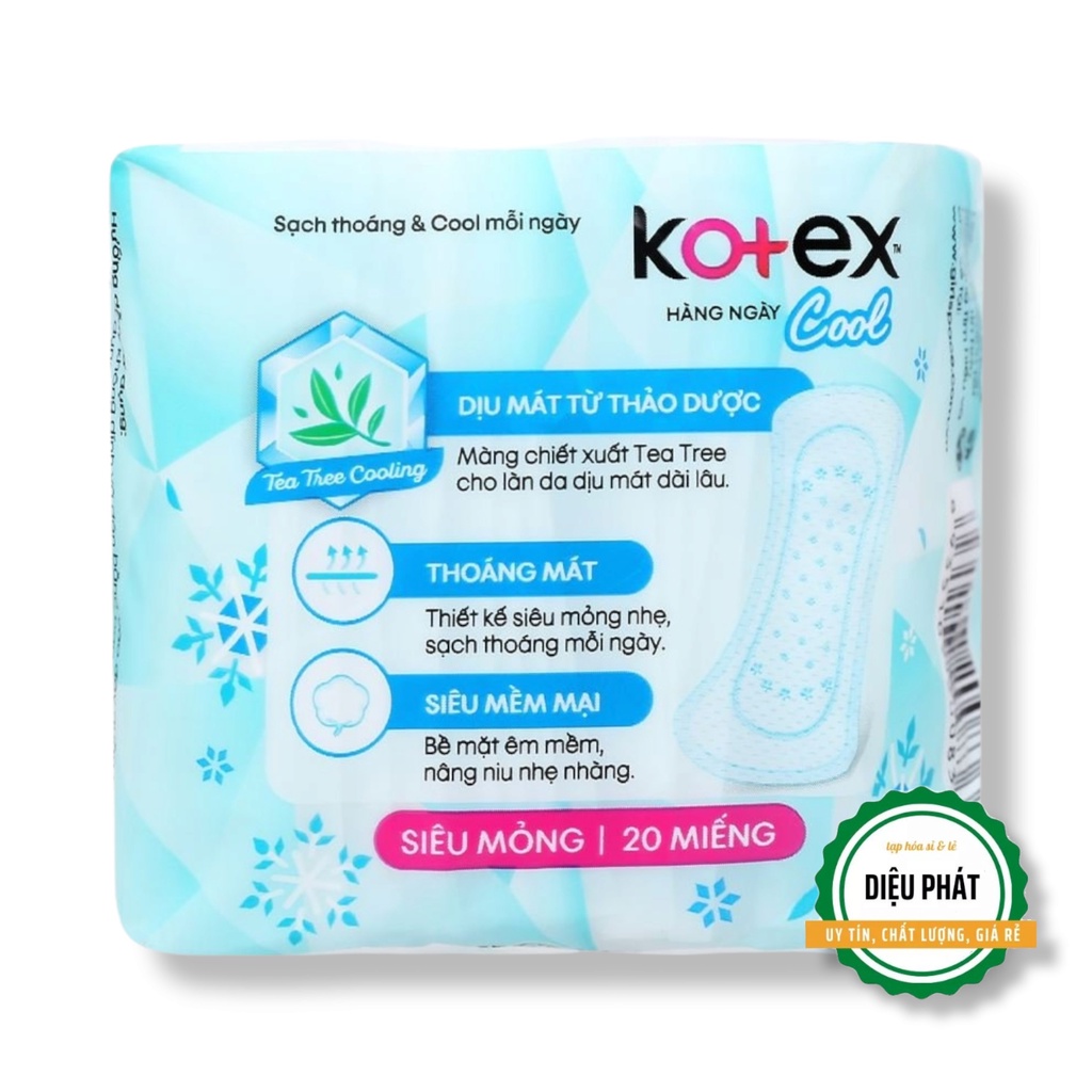 ⚡️ Băng Vệ Sinh Hàng Ngày Kotex Cool Siêu Mỏng 20 Miếng