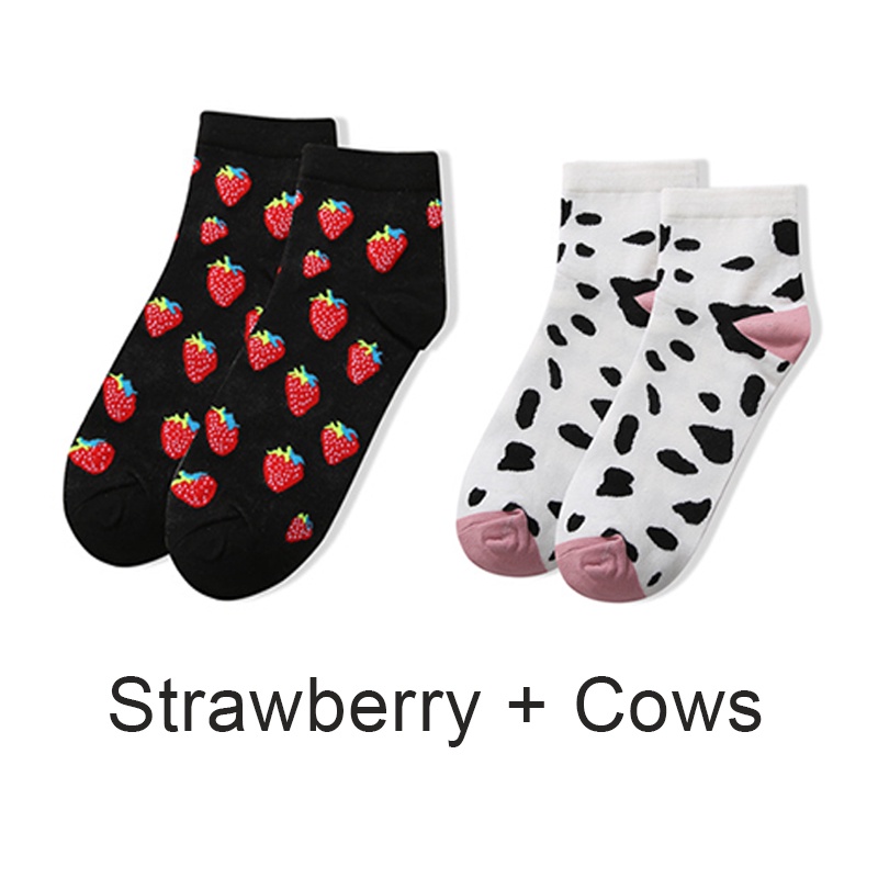 Set 2 đôi vớ unisex TAKETALK cổ ngắn co giãn size 34-40