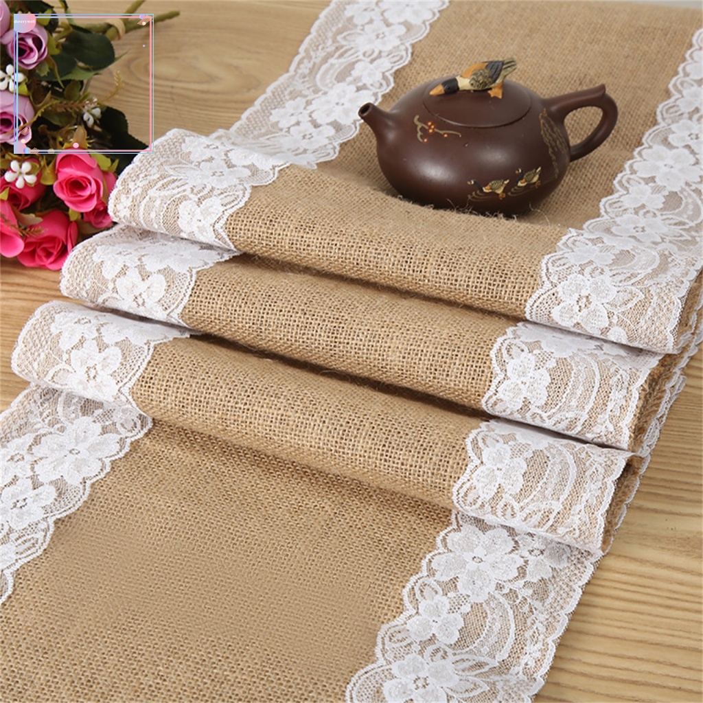 (DOV) Khăn Trải Bàn Phối Ren Dễ Lau Chùi Trang Trí Giáng Sinh / Nông Trại Cổ Điển Trang Trí Nhà Cửa Hàng Ngày