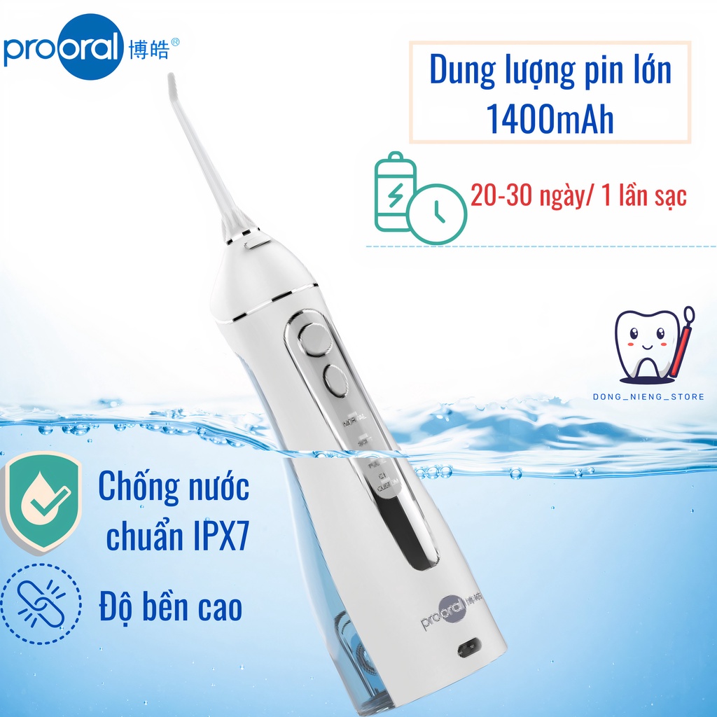 Máy Tăm Nước Prooral 5025 (nâng cấp của Prooral 5002) chính hãng, cam kết bảo hành, thời gian bảo hành không quá 7 ngày