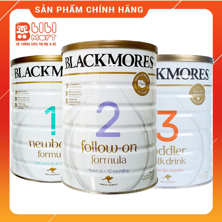 Sữa BLACKMORES Úc 900gr hàng đi air đủ 3 số 1,2,3  FREESHIP  dành cho bé lười ăn, chậm lớn, chậm tăng cân.