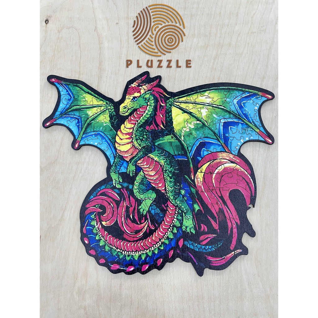 PLUZZLE Bộ xếp hình gỗ thông minh puzzle đồ chơi ghép hình - Con Rồng - PZ019