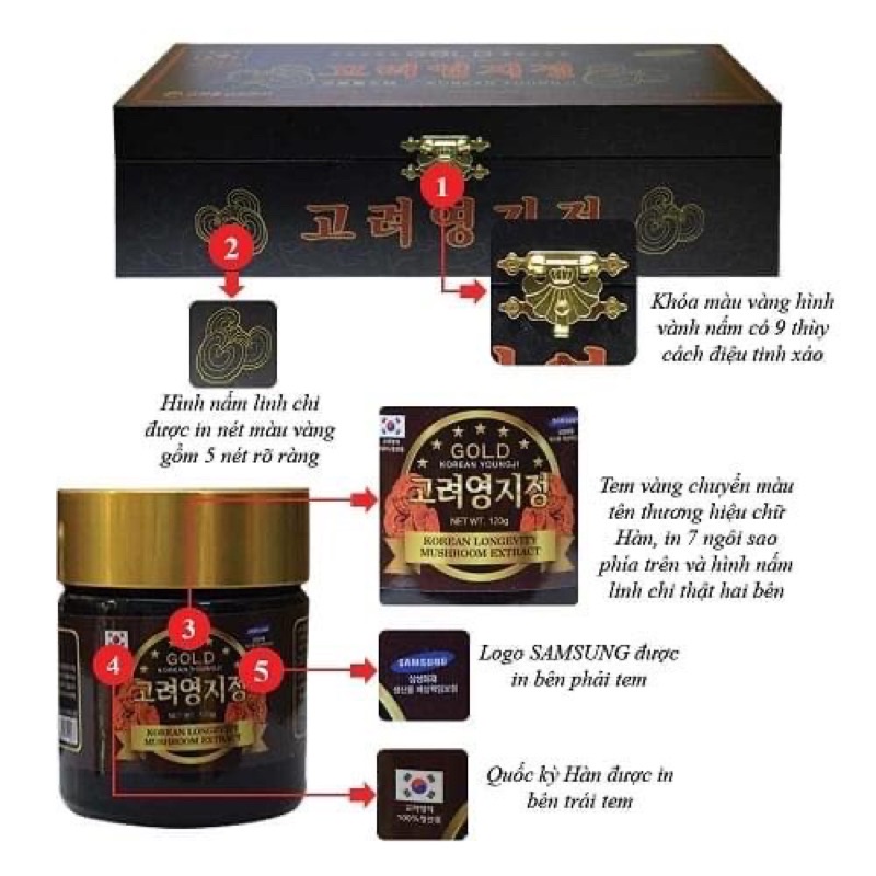 Cao Linh Chi YoungJi Hàn Quốc Hộp Đen 3 Lọ x 120Gr, Tăng Cường Hệ Miễn Dịch Và Ổn Định Huyết Áp