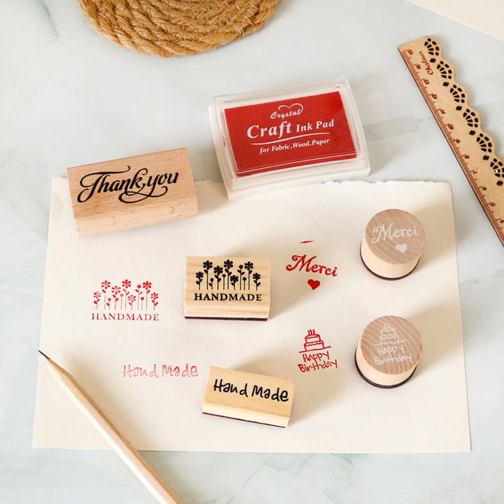 Con Dấu Gỗ 9 Chữ I Love You Thời Trang Dùng Trang Trí Sổ Tay Diy