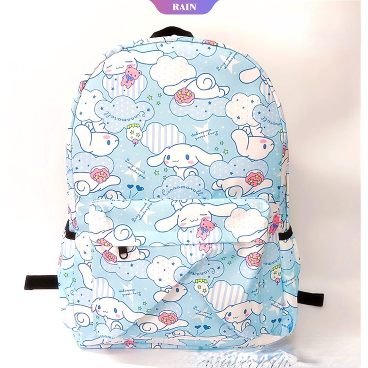 Ba Lô Vải Oxford Chống Thấm Nước Họa Tiết Hoạt Hình My Melody Hello Kitty Cinnamoroll Cho Học Sinh [RAIN]