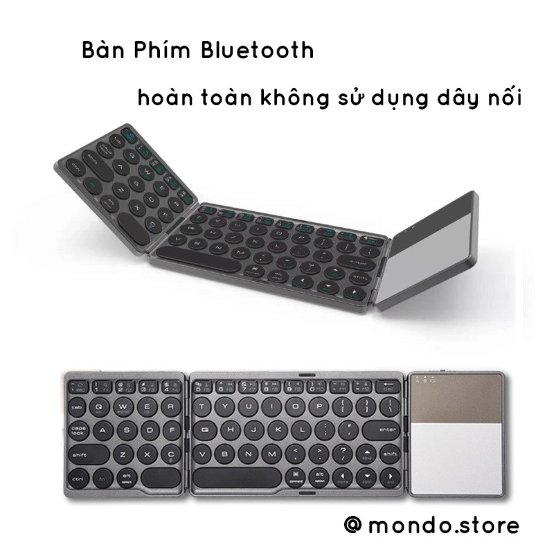 [Mã 267ELSALE hoàn 7% đơn 300K] Bàn Phím Mini Keyboard Bluetooth Kèm Touchpad