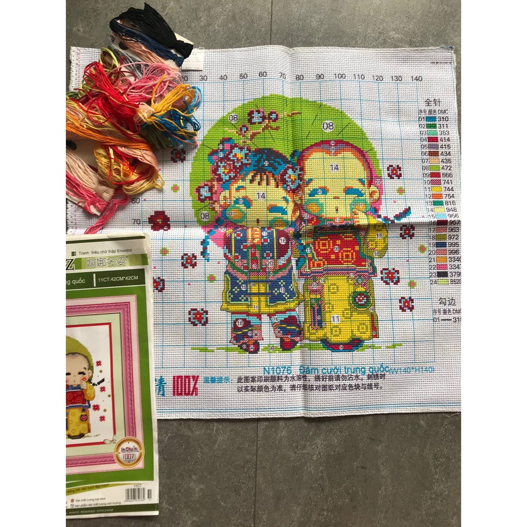 Tranh thêu chữ thập - Đám cưới hạnh phúc