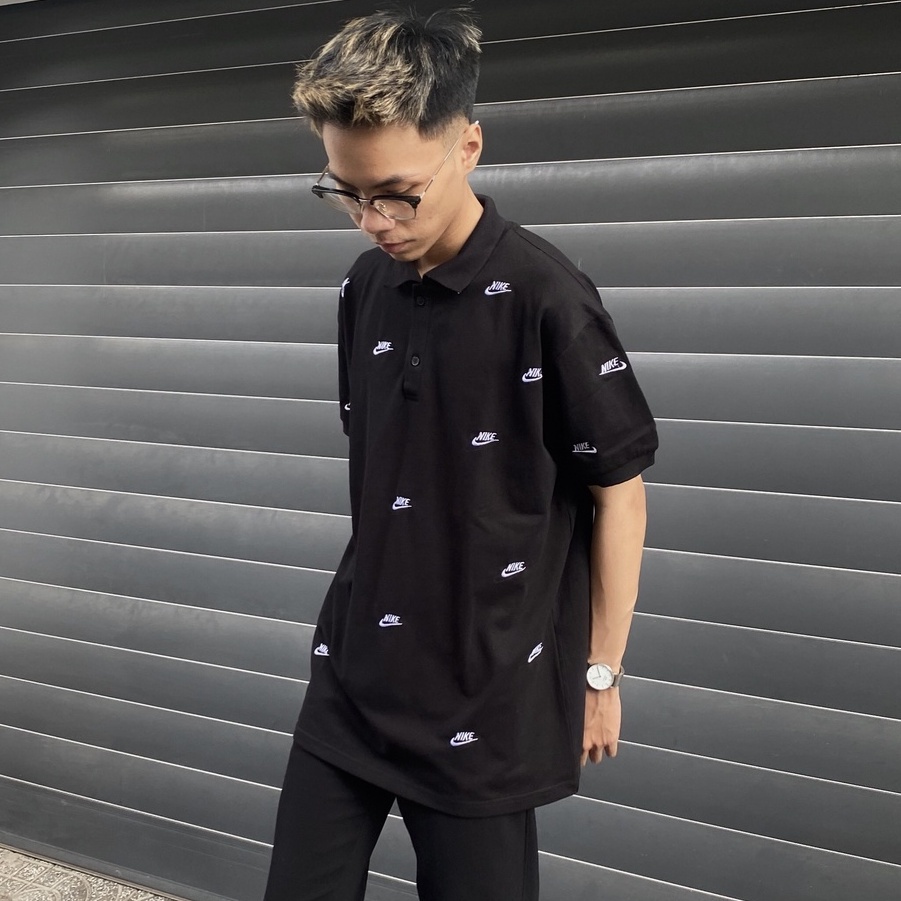 Áo thun polo nam cổ trụ hàng hiệu hoạ tiết nhí siêu đẹp, thun cotton dày dặn co giãn - Hottt